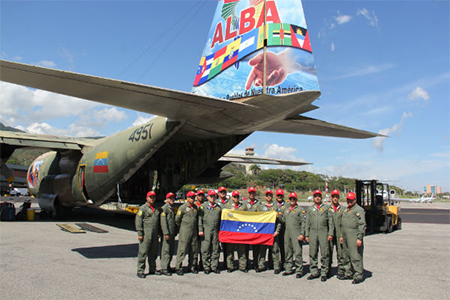 avion militar venezolano con ayuda a gaza